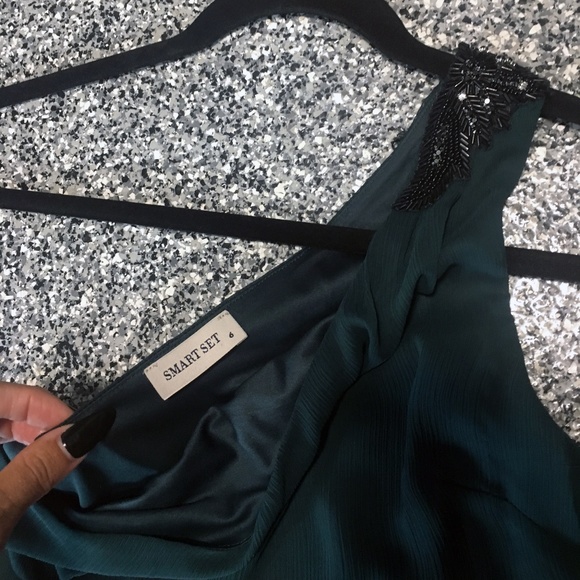 Smart Set โฆ One Shoulder Unworn Midi Green Dress (size 6) - Picture 5 of 6